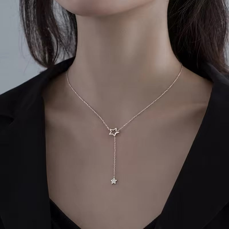 star lariat pendant necklace