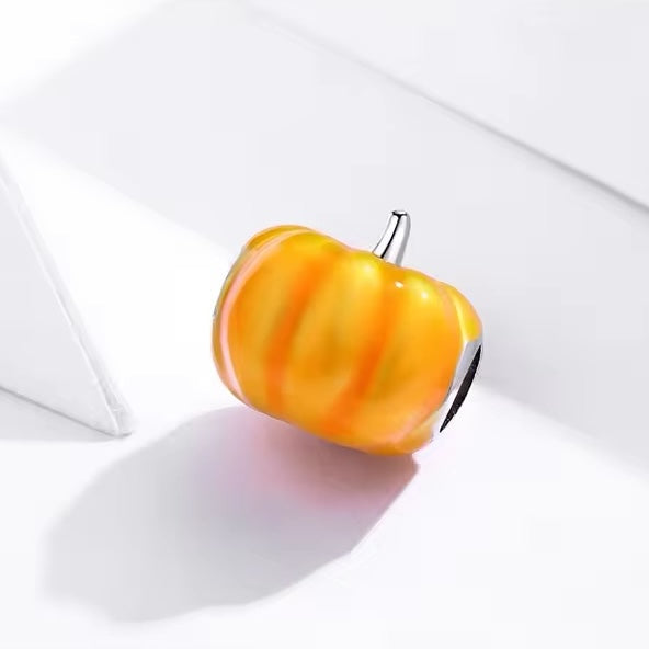 harvest pumpkin bead charm