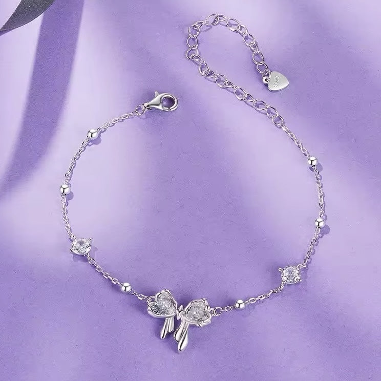 bowtie sterling silver bracelet