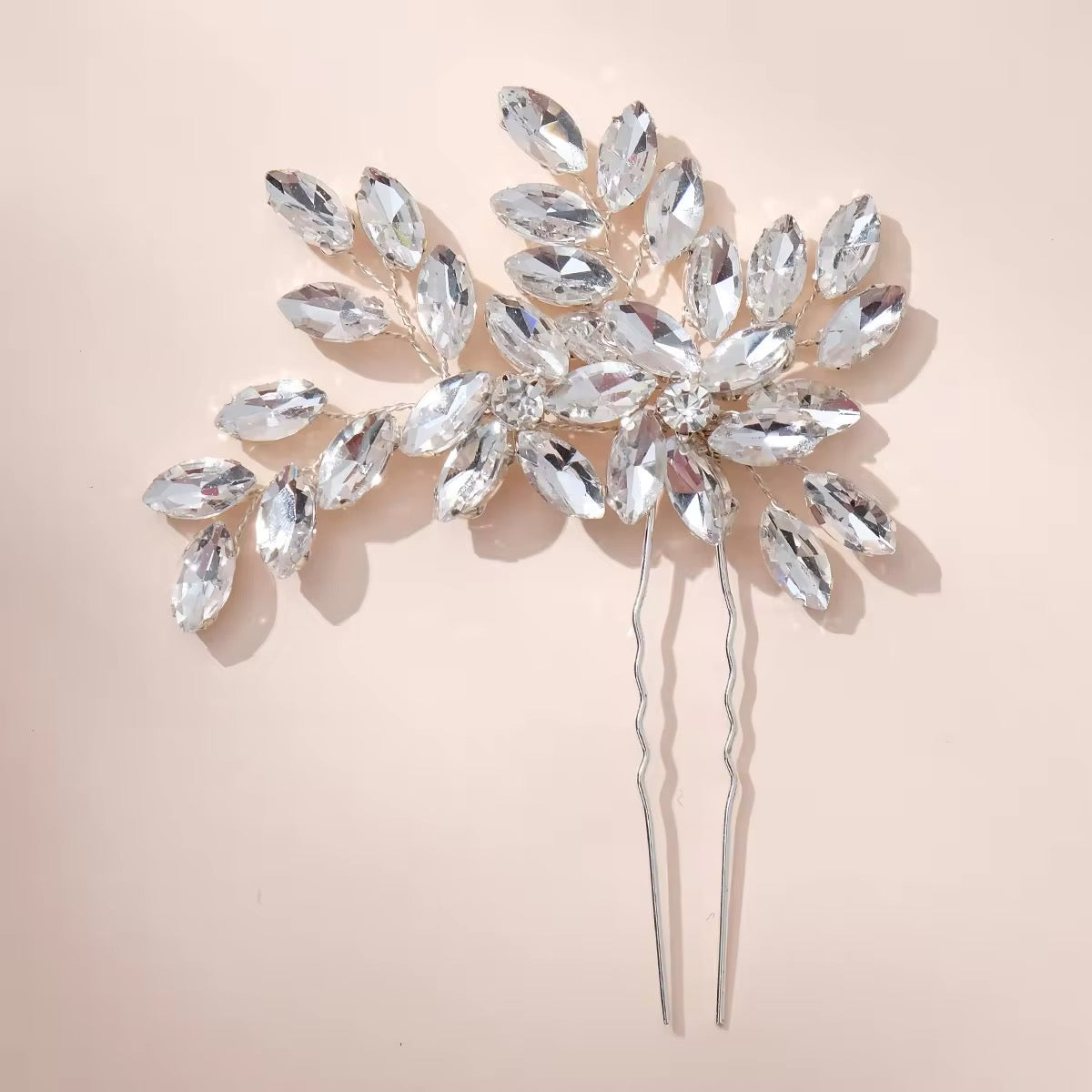 Crystal bridal hair combs and pins set