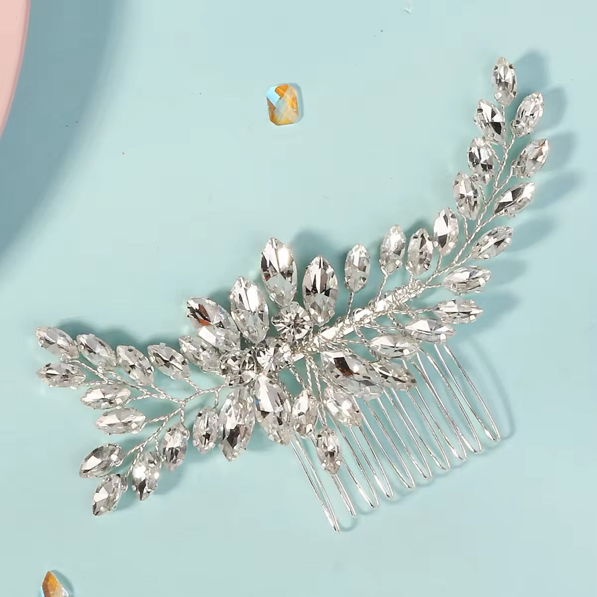 crystal bridal hair combs