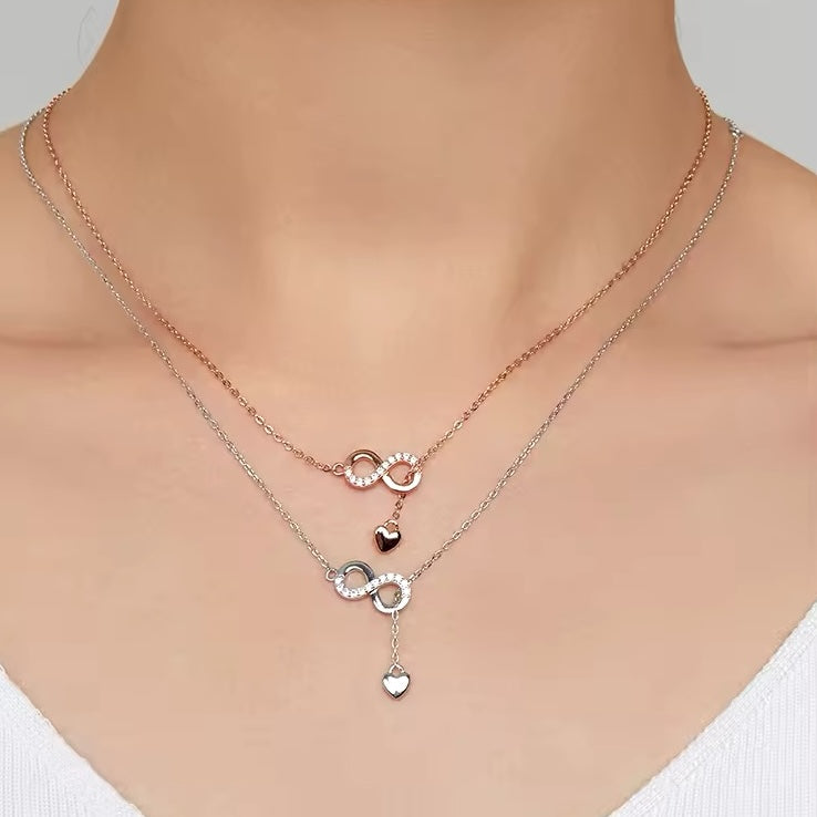 infinity silver necklace