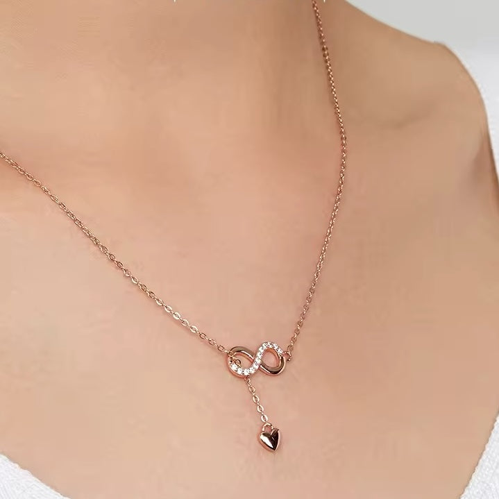 infinity silver necklace