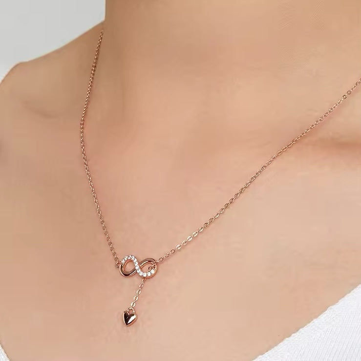 infinity silver necklace