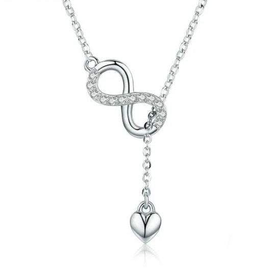 infinity silver necklace