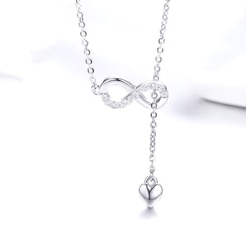 infinity silver necklace