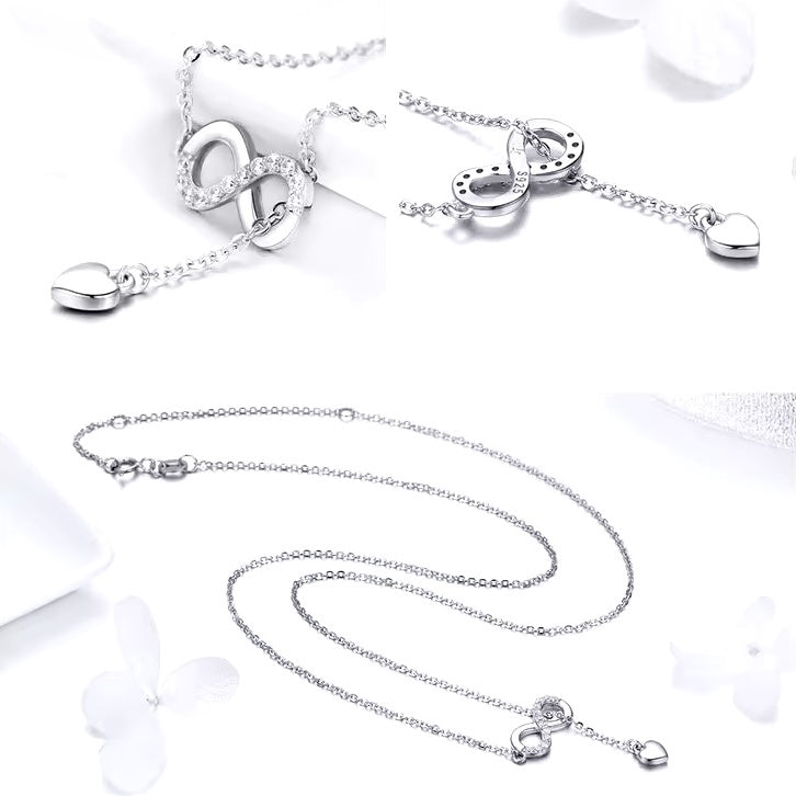 infinity silver necklace