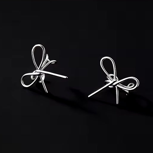 Bowtie non piercing ear cuffs in sterling silver