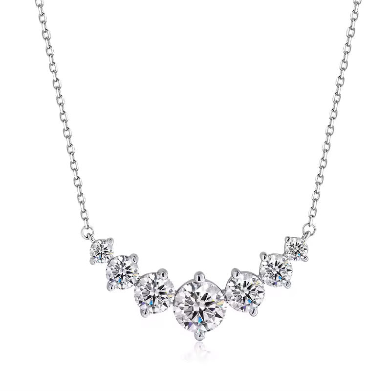 Multi gemstones Moissanite pendant necklace 