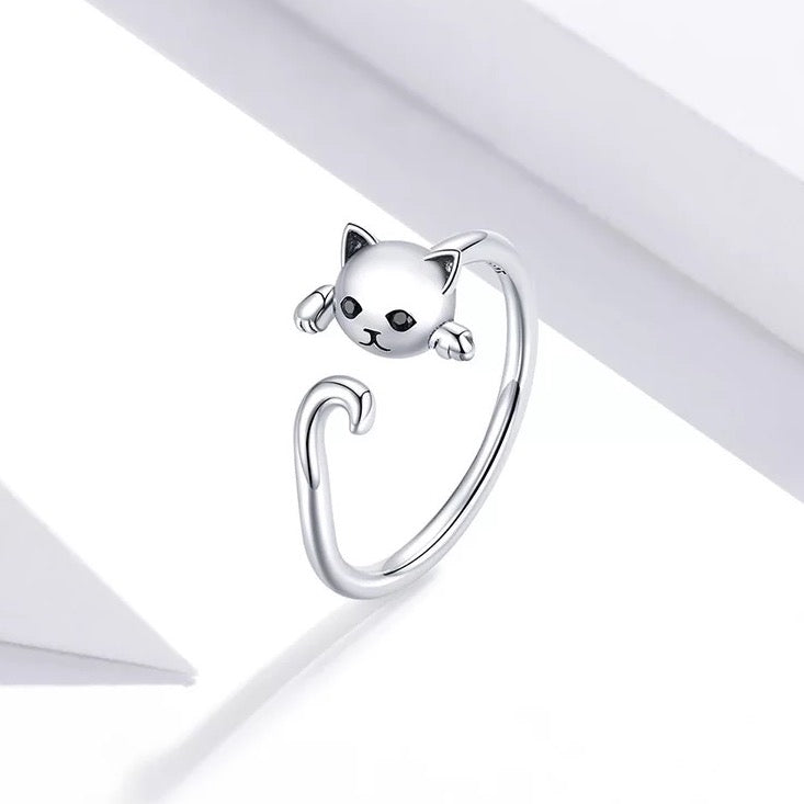 cat wrap sterling silver ring