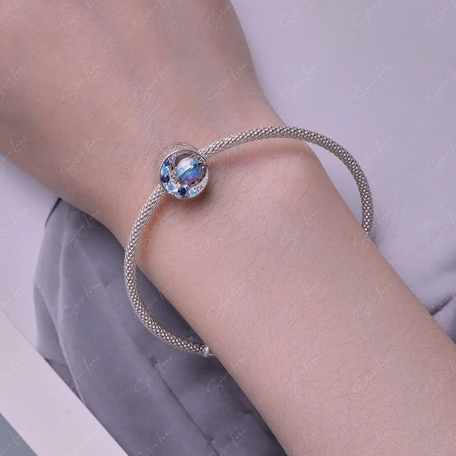 planet bead charm for bracelet