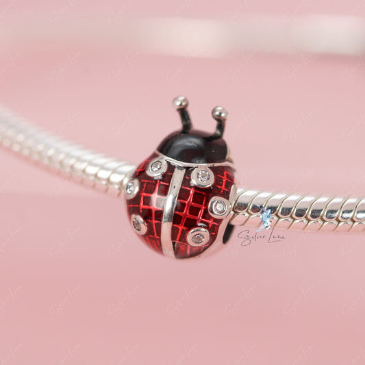 ladybug bead charm for bracelet