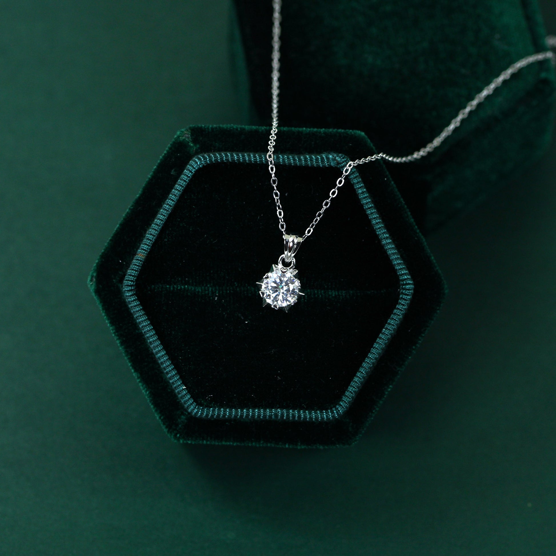 Moissanite pendant necklace