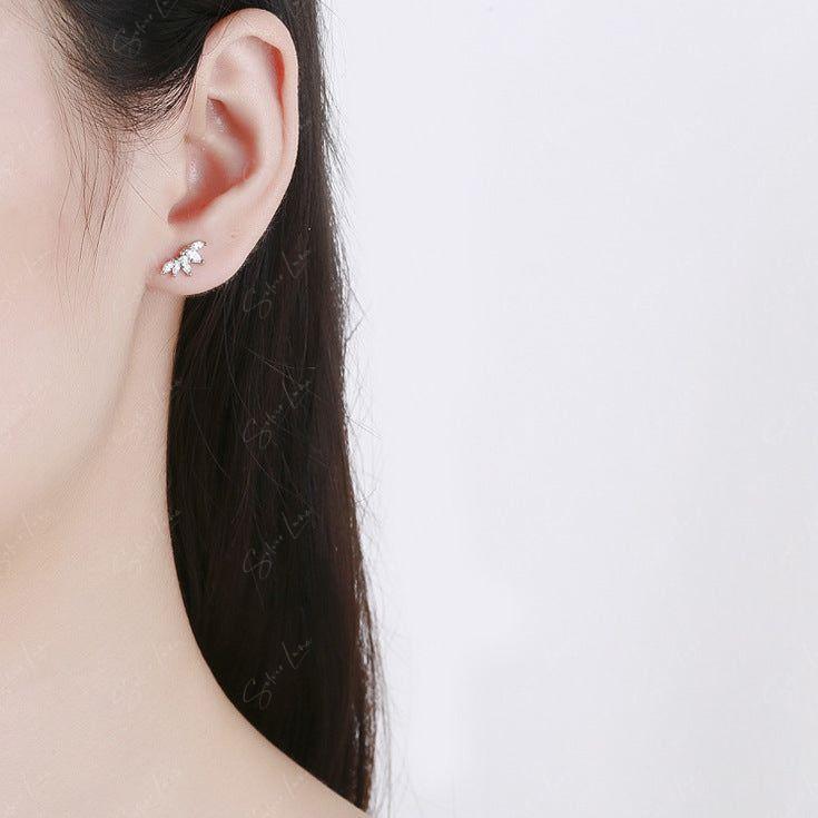 silver screw back stud earrings