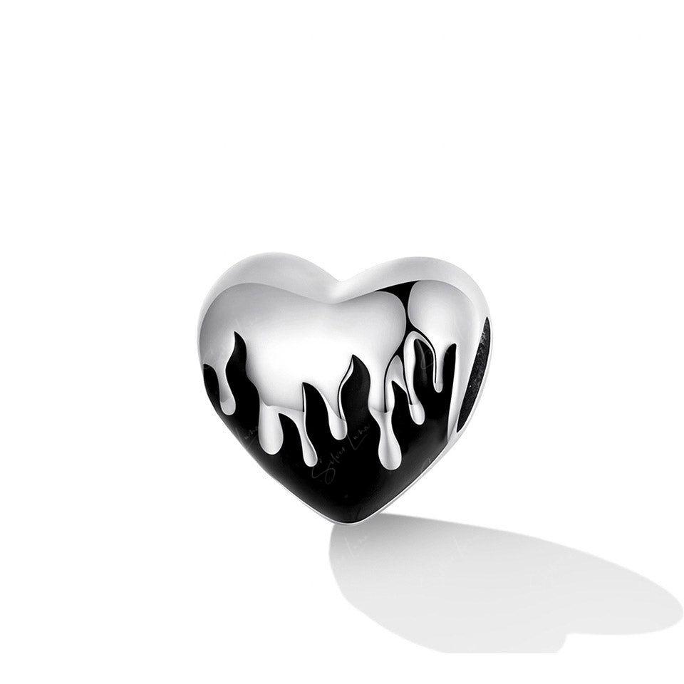 dripping heart bead charm