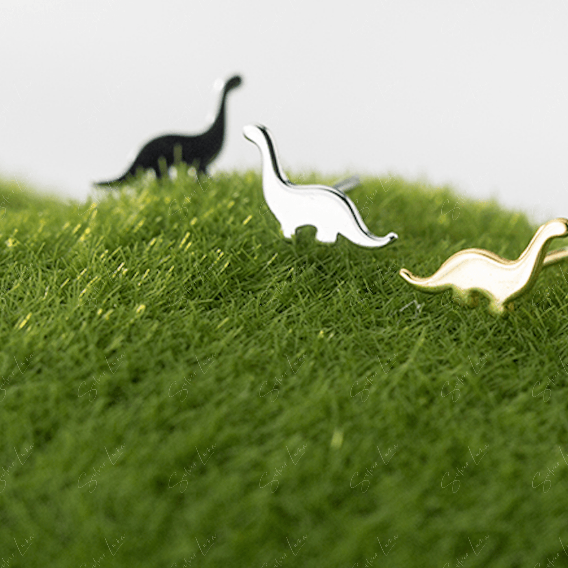 Tiny Dinosaur Minimalist Animal Stud Earrings