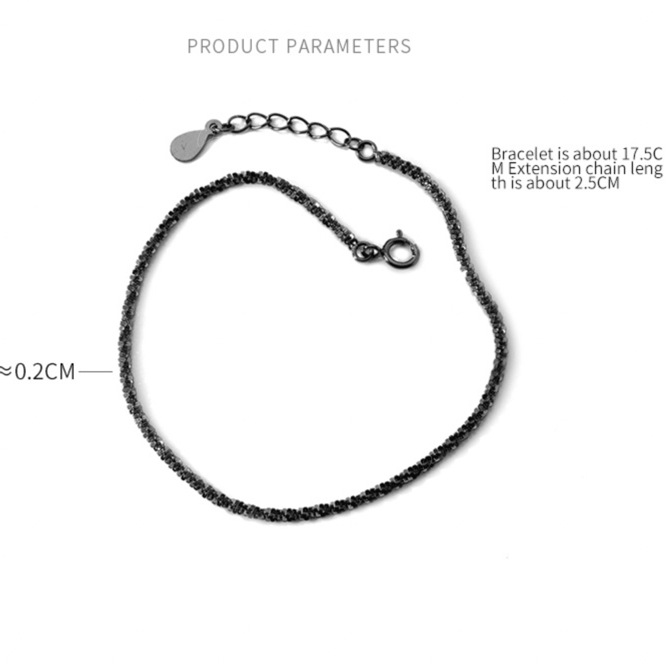 Minimalist twist chain bracelet
