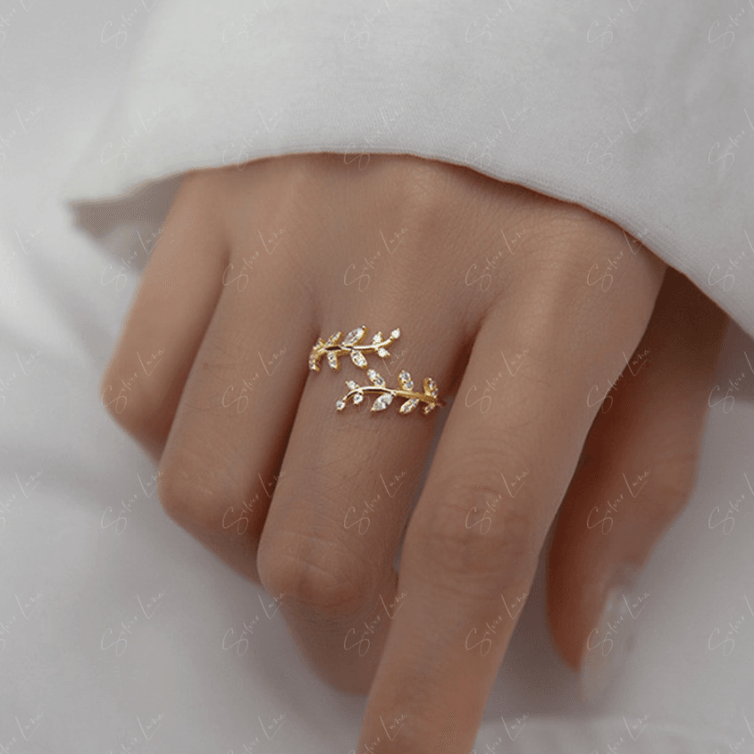 leave wrap gold ring