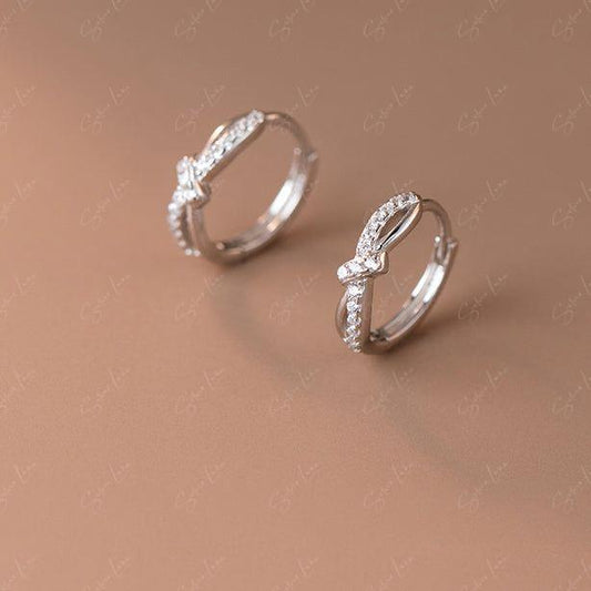 bowtie hoop earrings