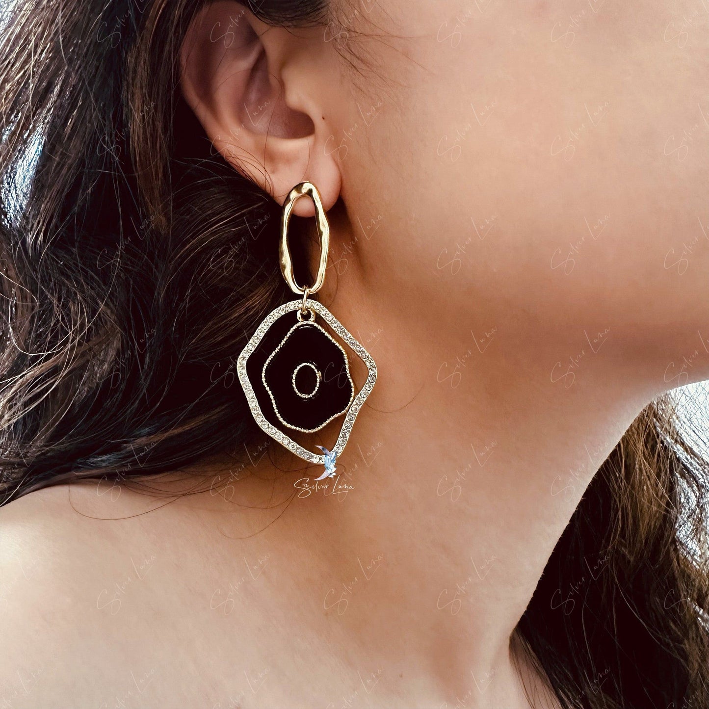 abstract fashion earrings
