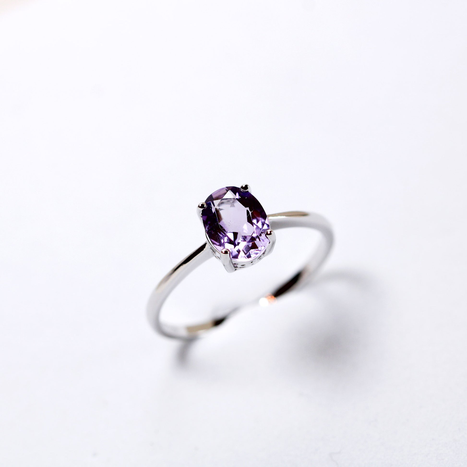 Amethyst silver ring