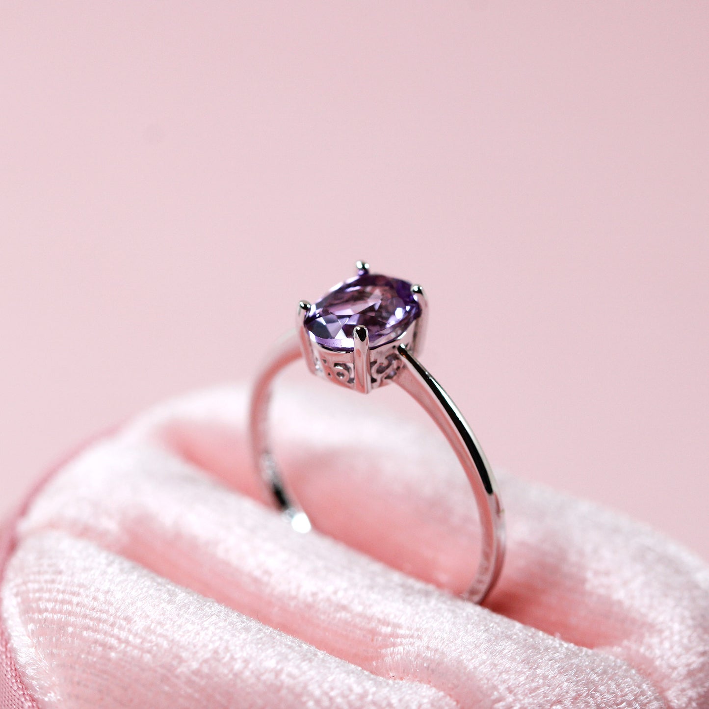 Amethyst silver ring