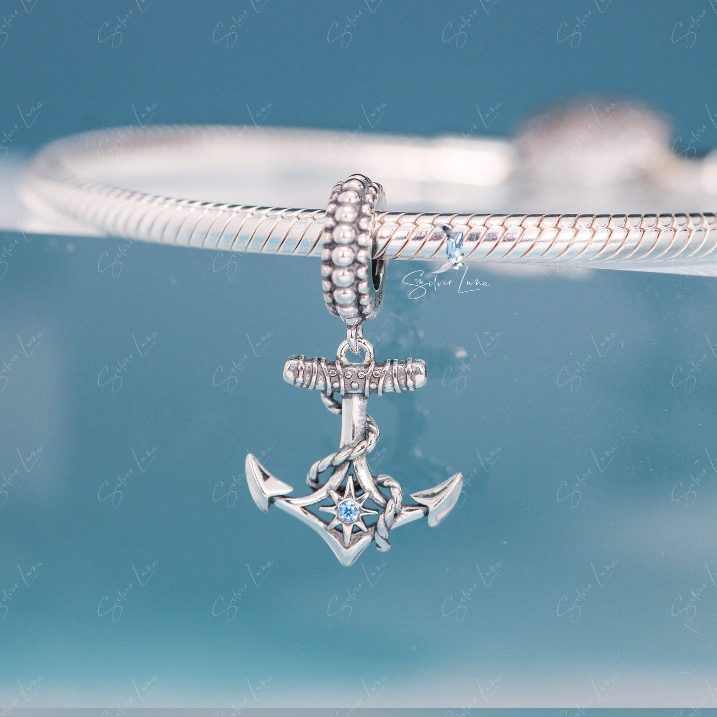 ship anchor sterling silver charm