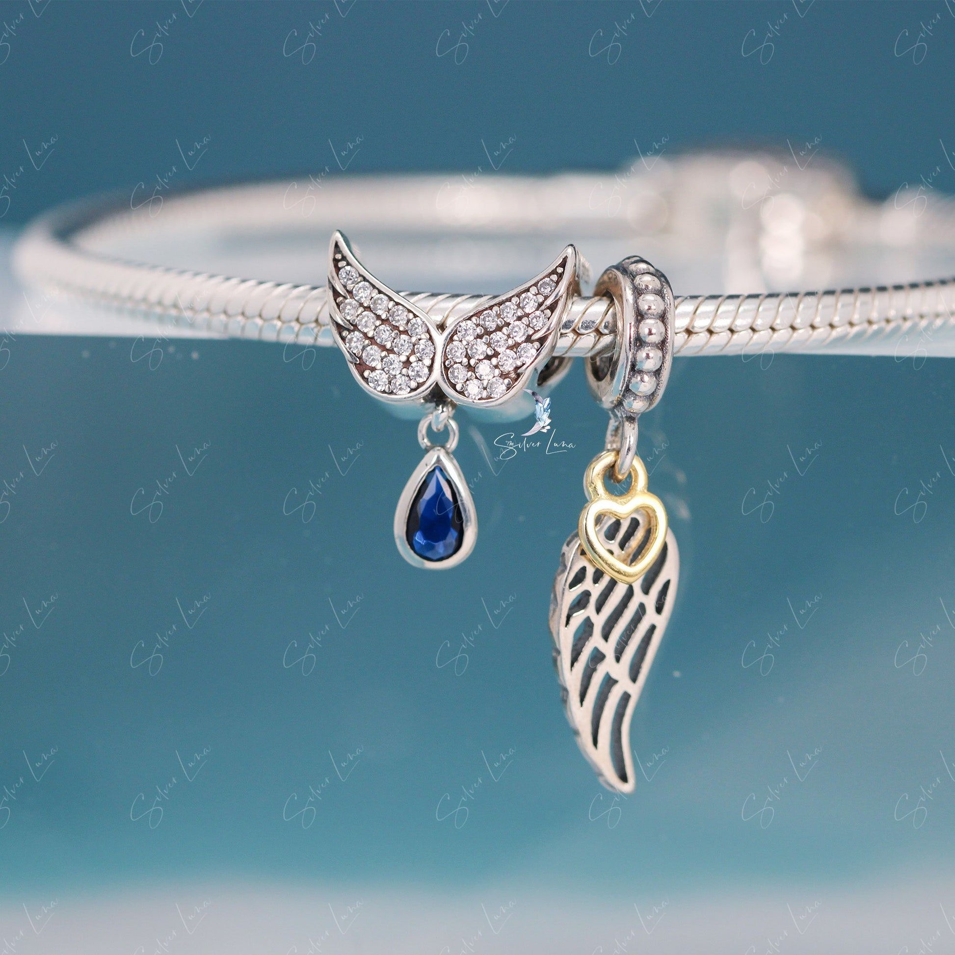 angel wing pendant charm