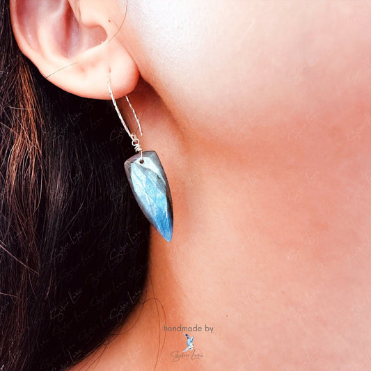 Labradorite drop earrings