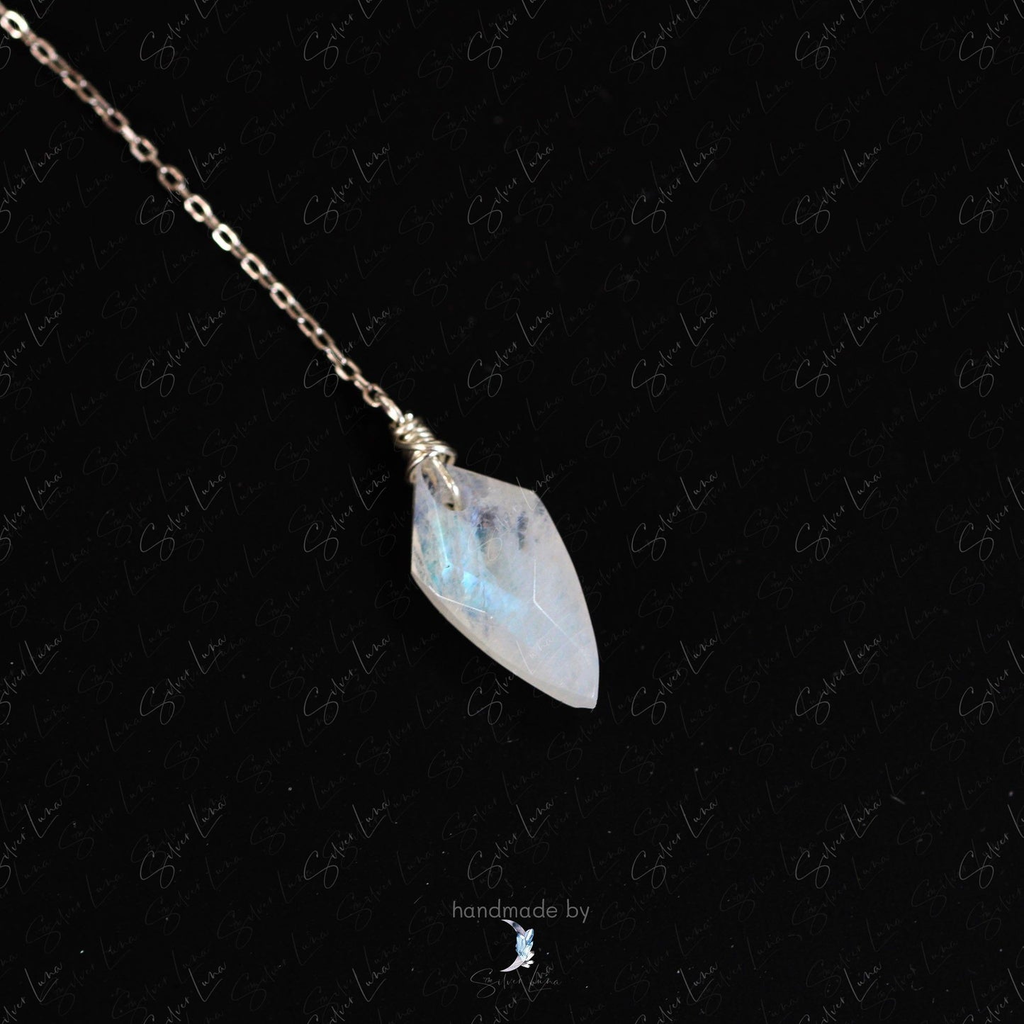 rainbow moonstone necklace