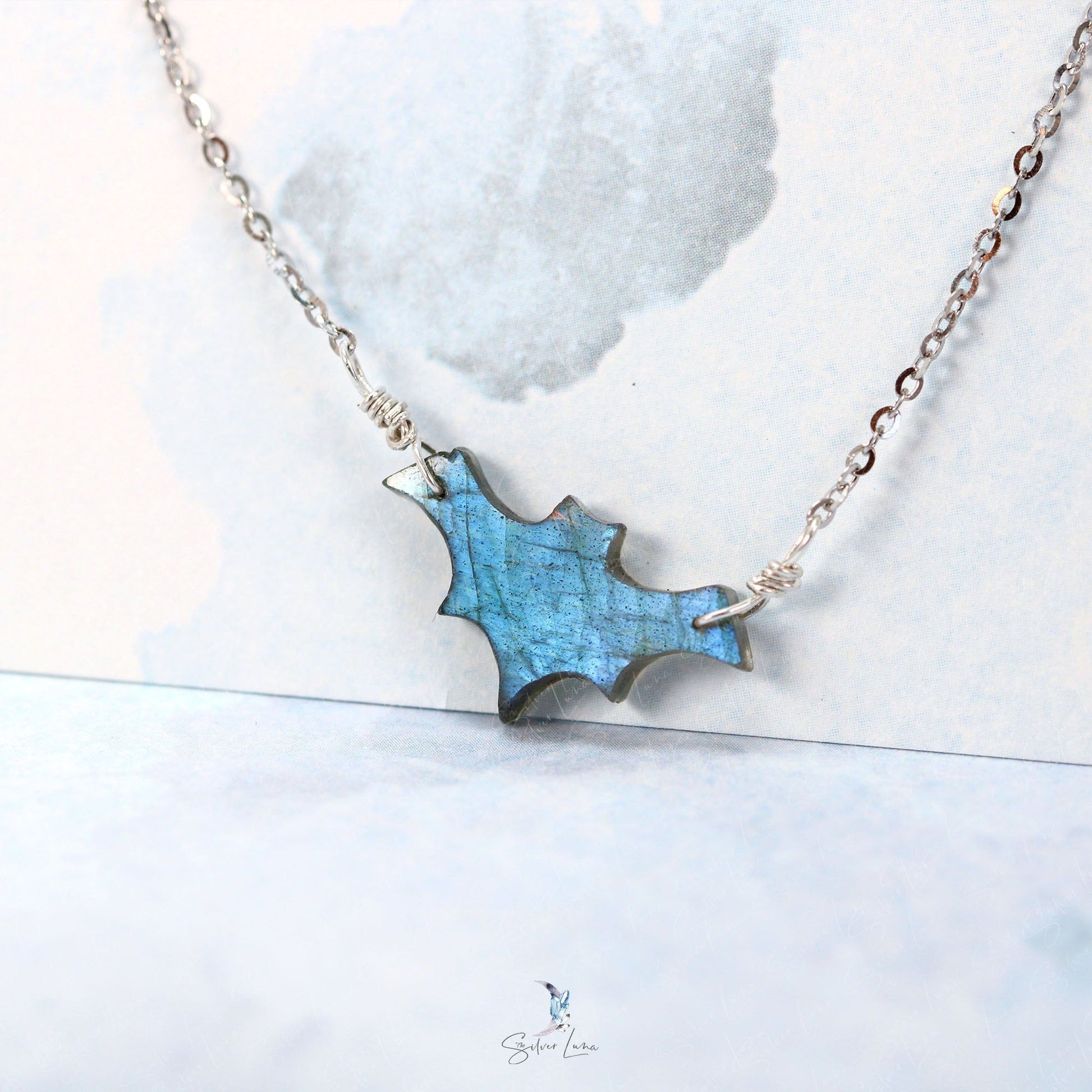 bat labradorite handmade necklace