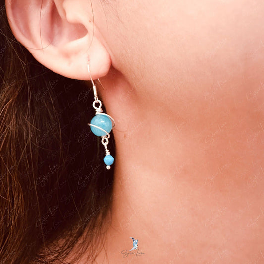 blue planet turquoise earrings