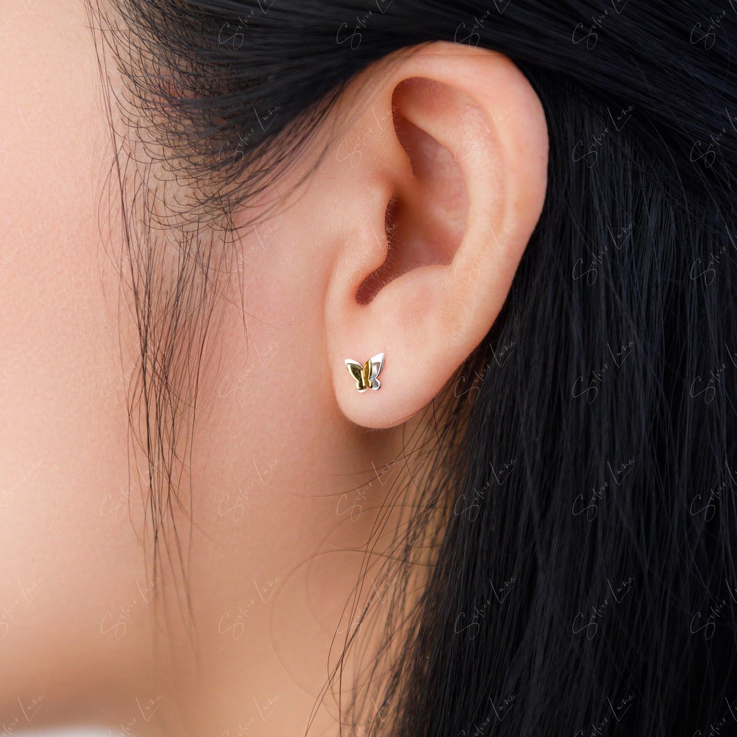 cute butterfly stud earrings