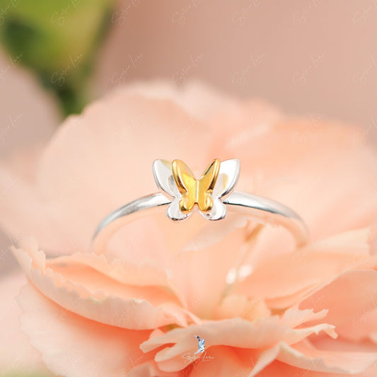double butterfly ring