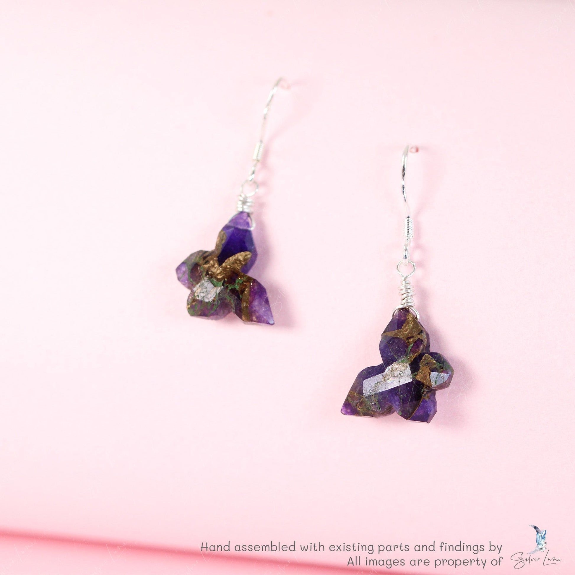 butterfly dangle drop earrings