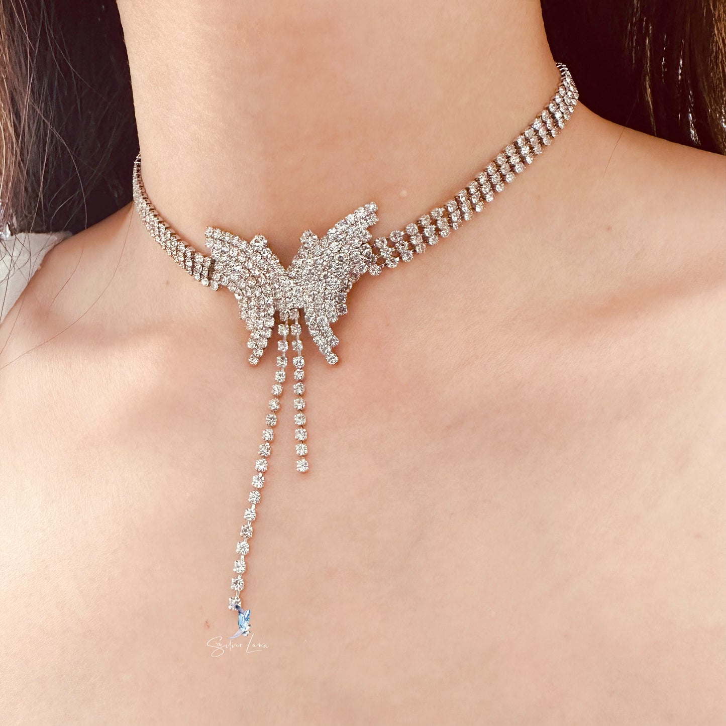 butterfly choker necklace