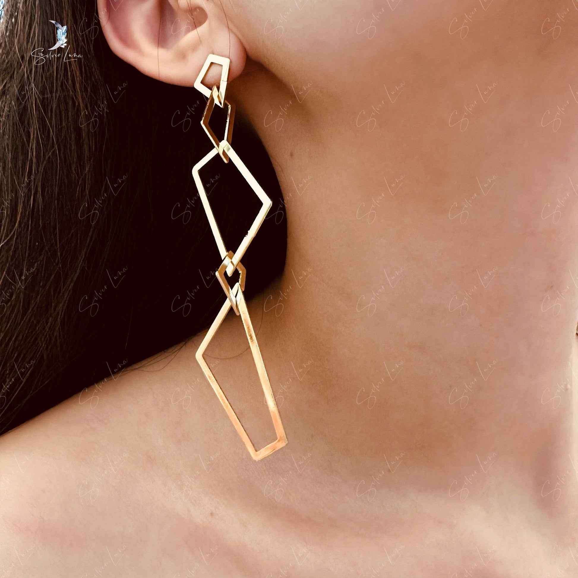 link chain fashion earrings