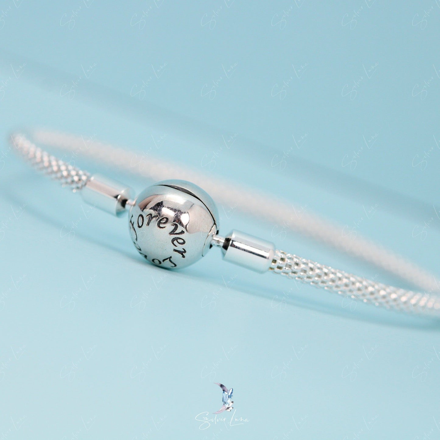 Texture semi soft bangle sterling silver bracelet for charms
