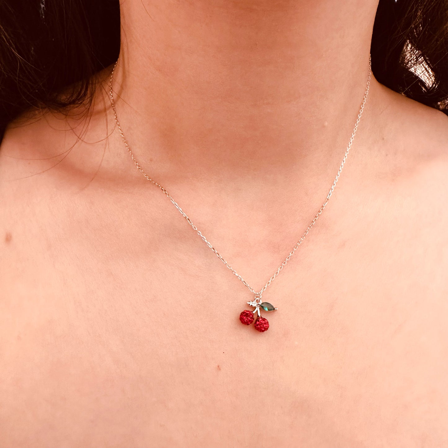 Cherry pendant necklace