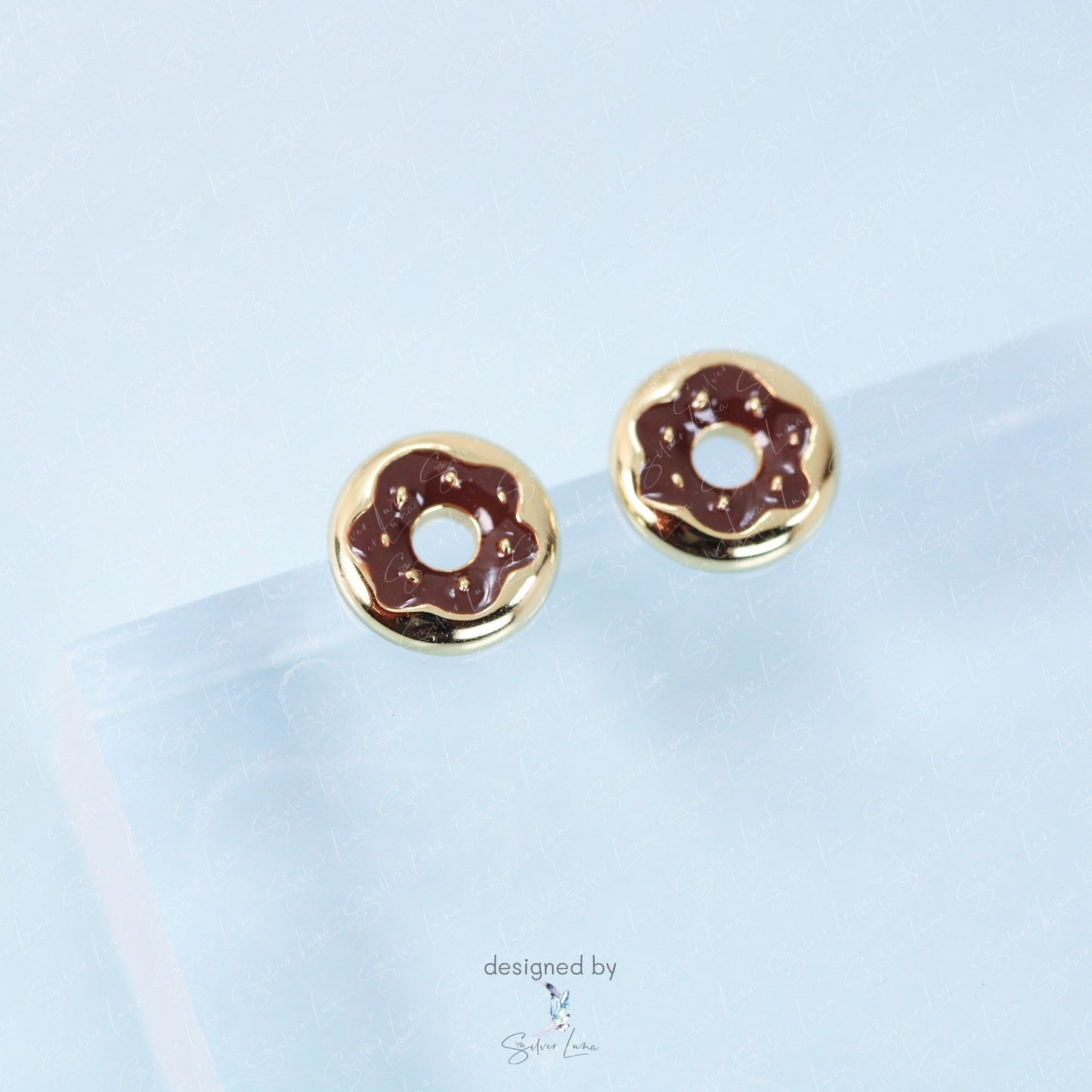 chocolate donut earrings