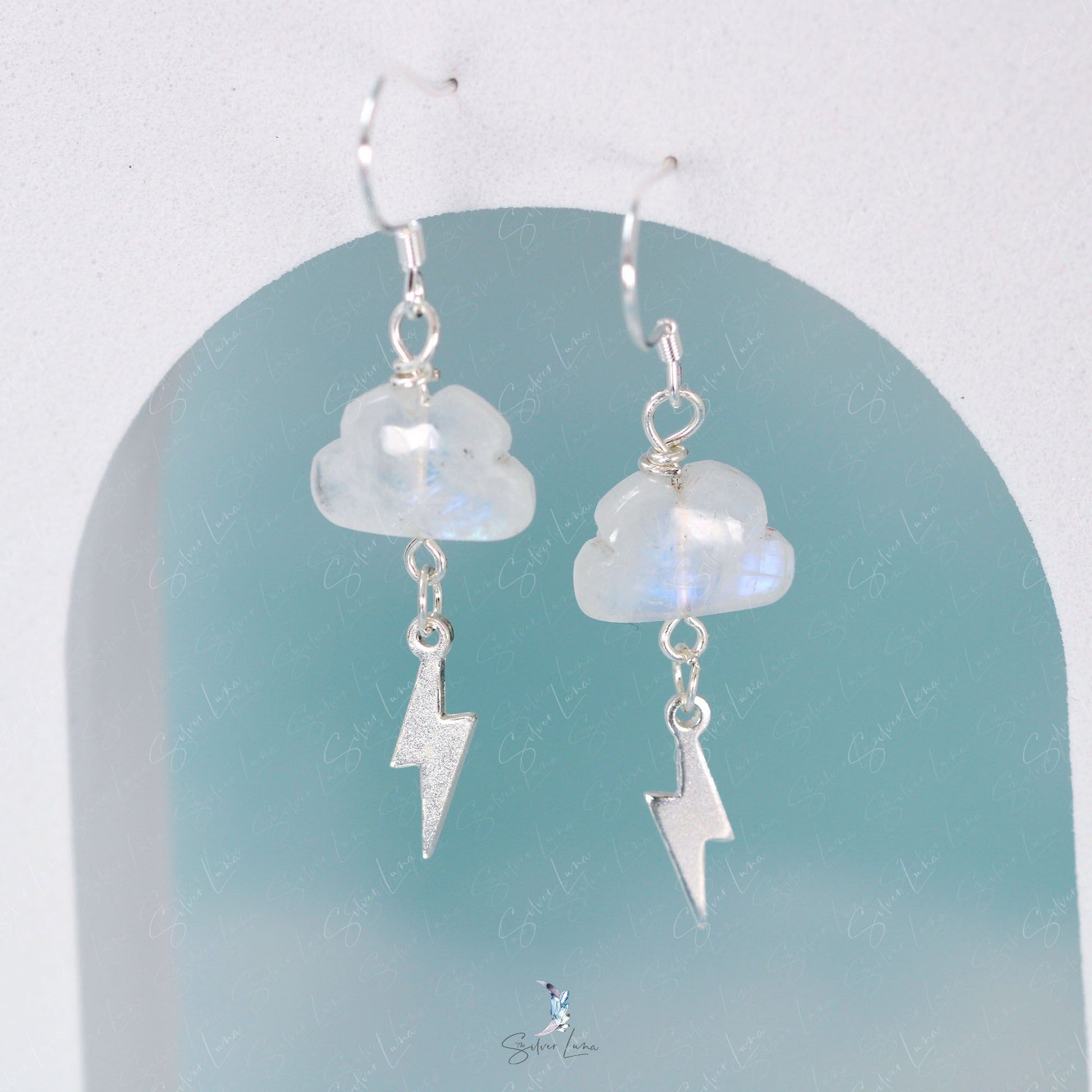 cloud lighting drop earrings