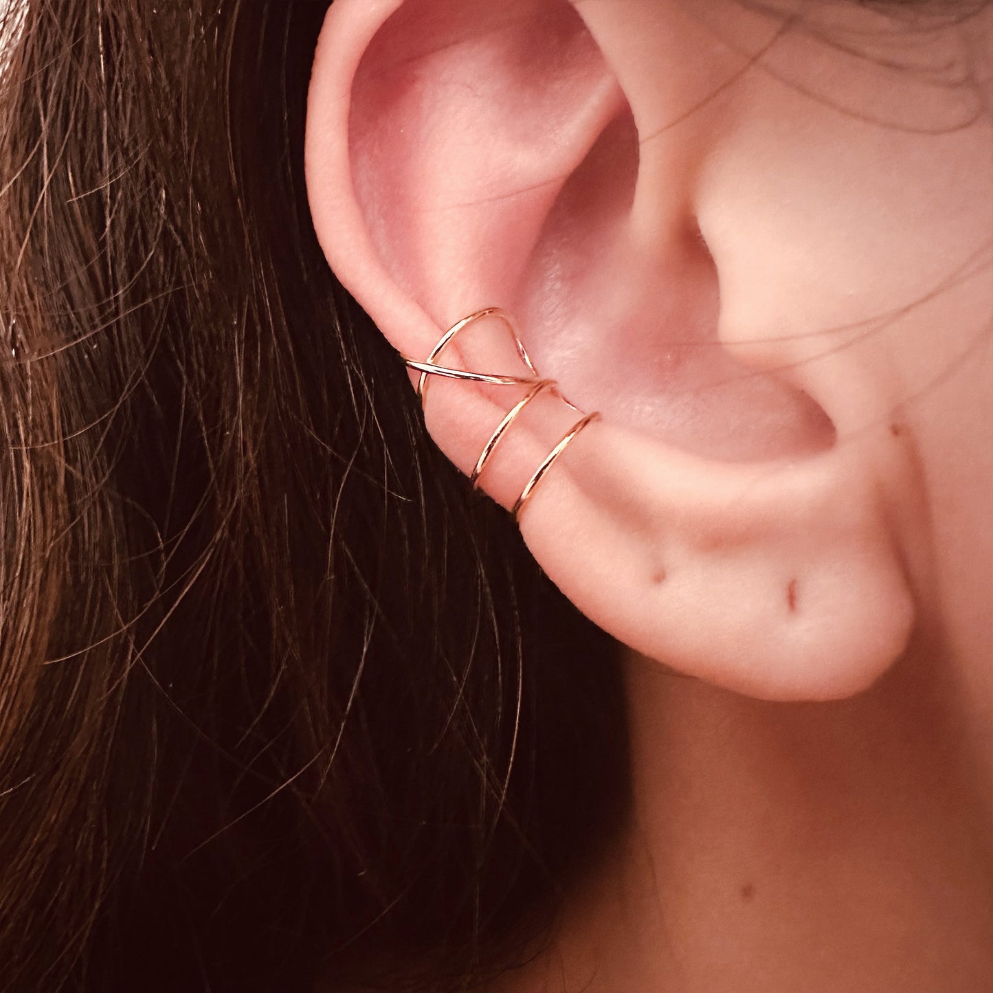 minimalist silver ear cuffs