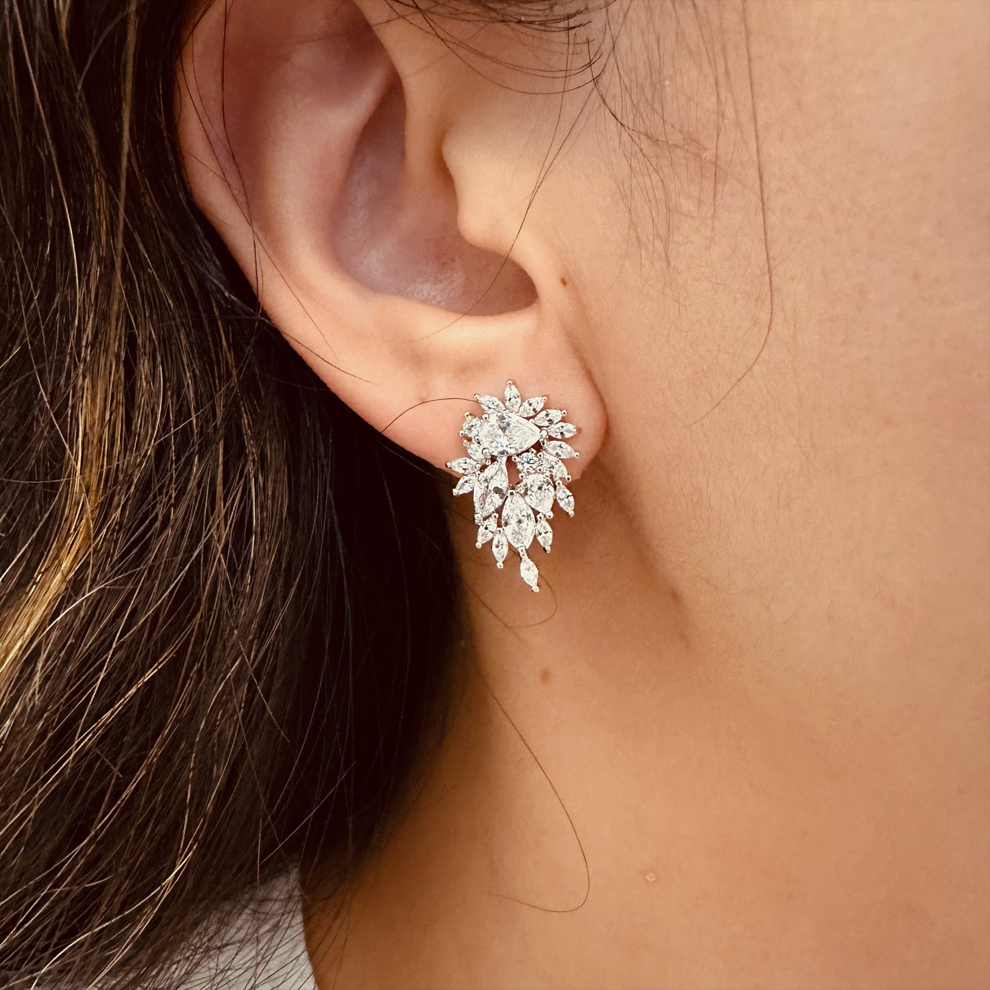 Crystal  bridal stud earrings