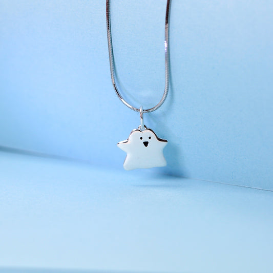 cute ghost pendant necklace