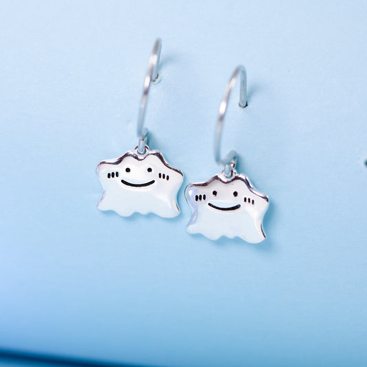 cute ghost drop earrings