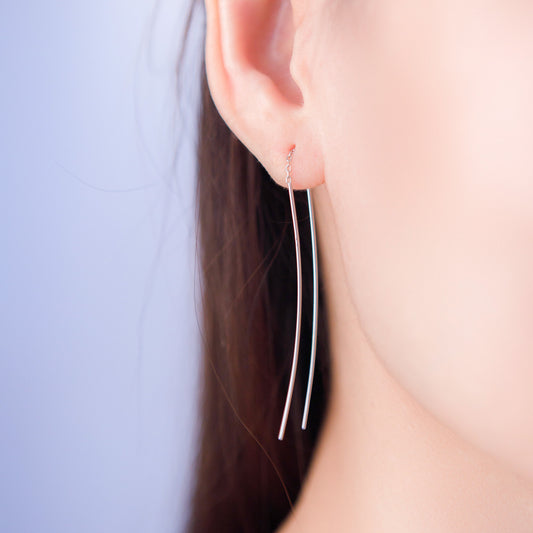 double stick minimalist earrings