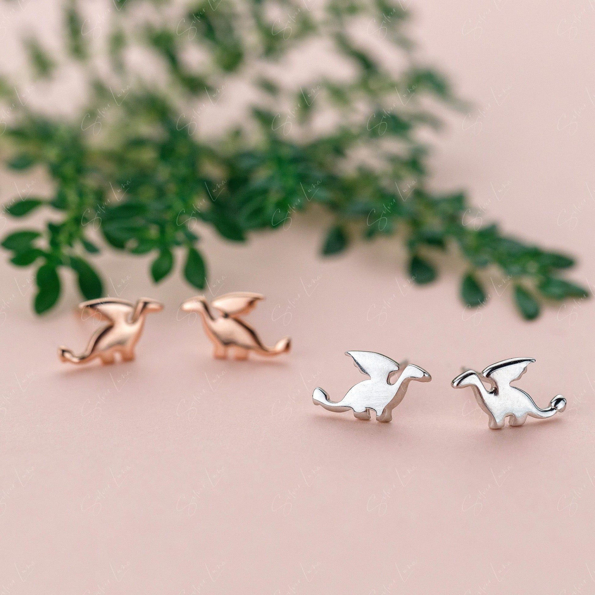 dragon stud earrings