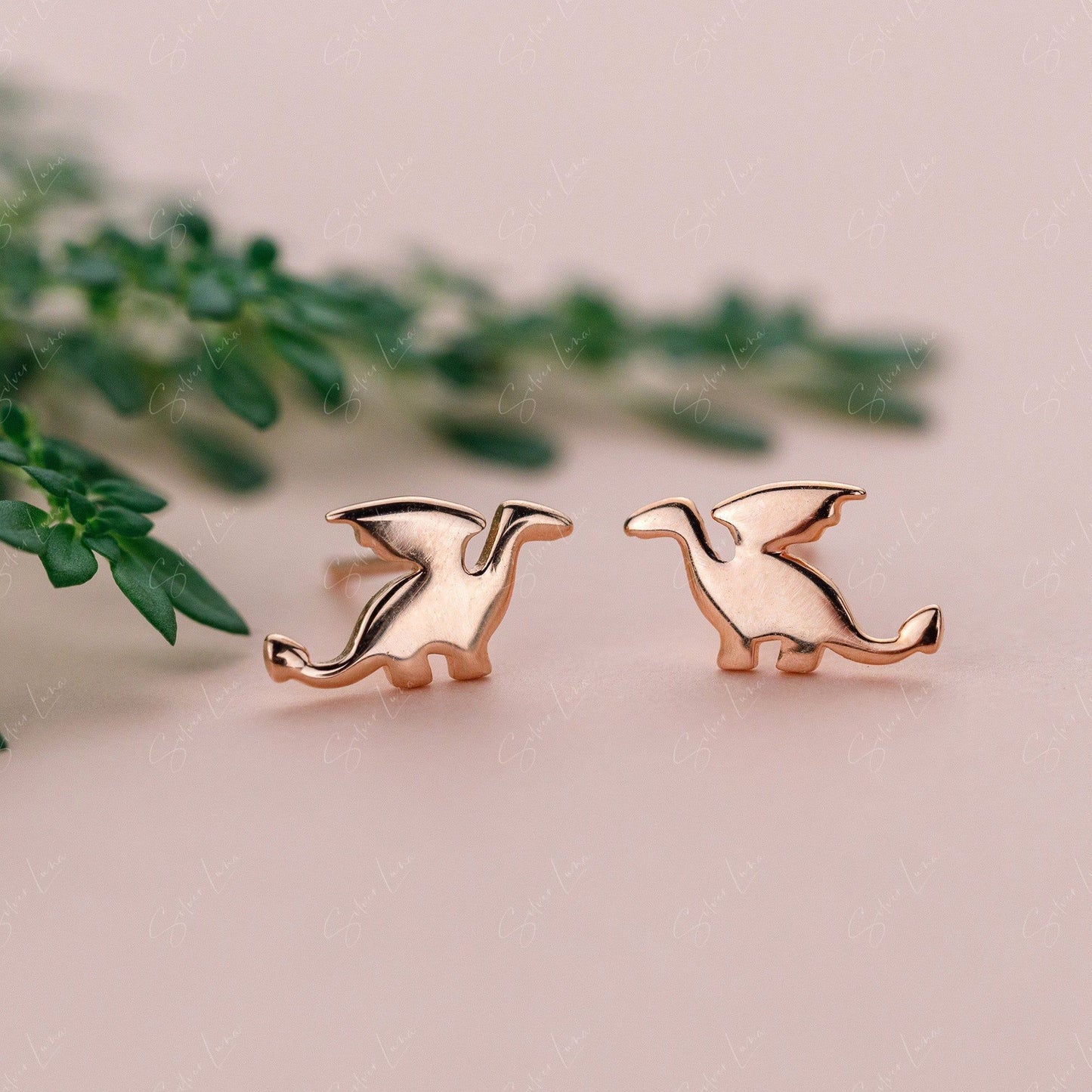 dragon stud earrings