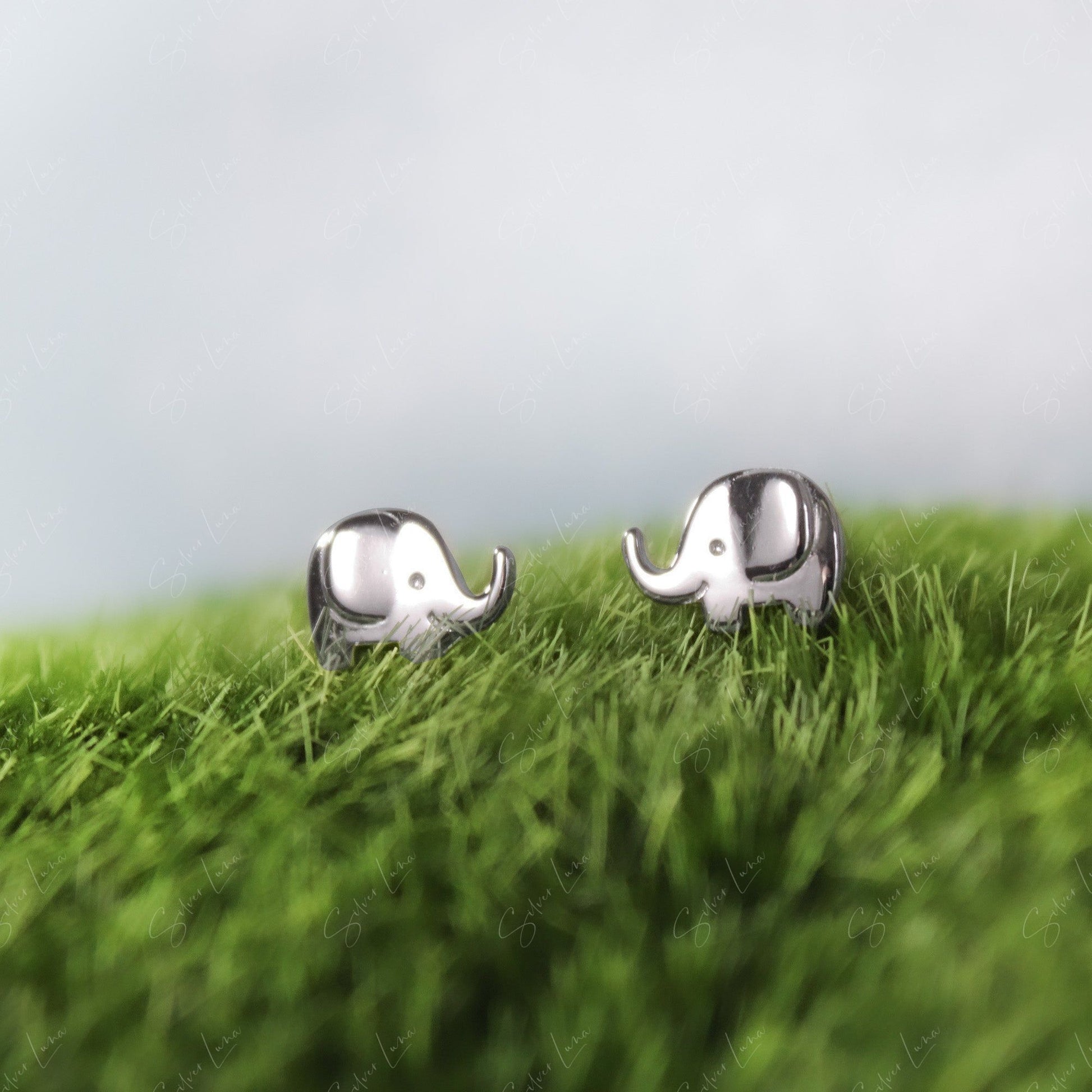 elephant stud earrings