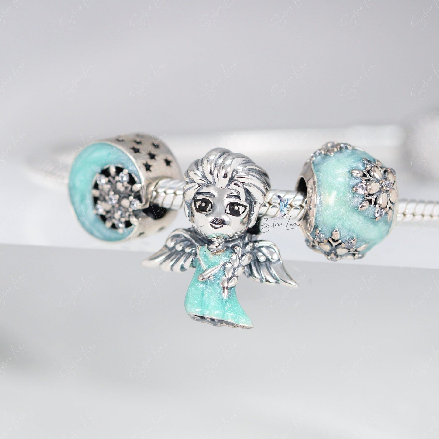 snow fairy charm bead for bracelet
